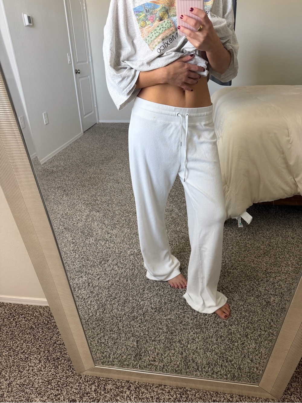 White Vintage Ralph Lauren terry cloth pants